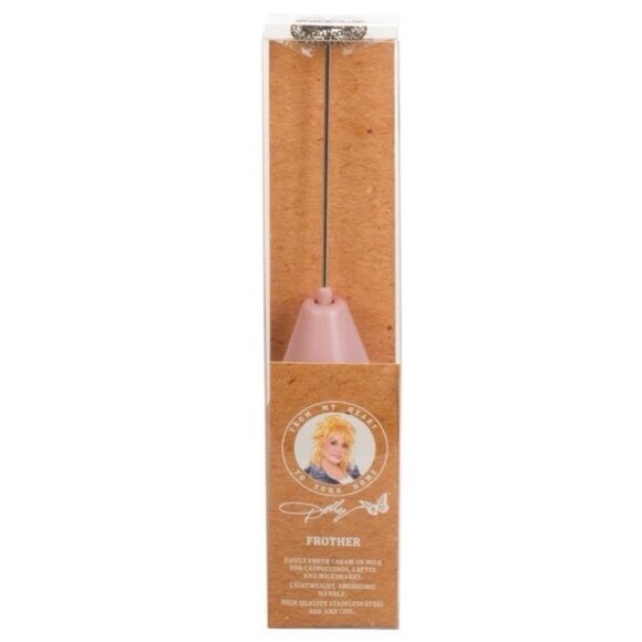 DOLLY PARTON Pink Handheld Frother New In Package Dollycore Pastel Pink. New - Picture 4 of 4